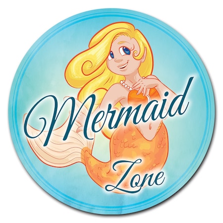 Signmission Mermaid Zone Circle Vinyl Laminated Decal D-24-CIR-Mermaid Zone